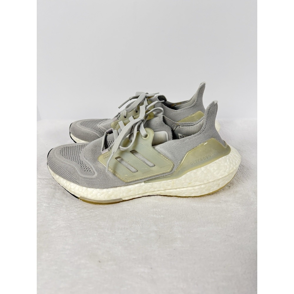 Adidas Ultraboost 20 Gray Knit Running Shoes Boost Sole Womens Sneakers - Picture 2 of 7